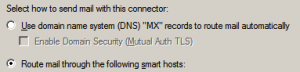 Exchange send connector routing