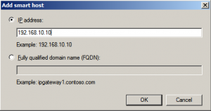 Add Smart Host using IP address
