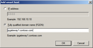Add Smart Host using Domain Name