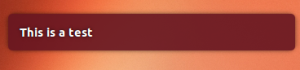 Ubuntu notification pop-up example